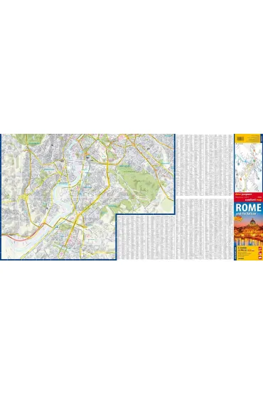 Rome and the Vaticancity street map 1:15 000 laminat 2025