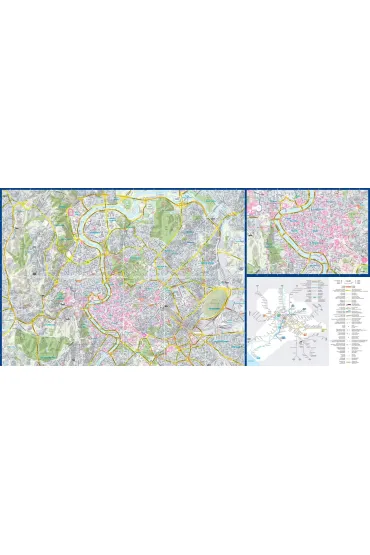 Rome and the Vaticancity street map 1:15 000 laminat 2025