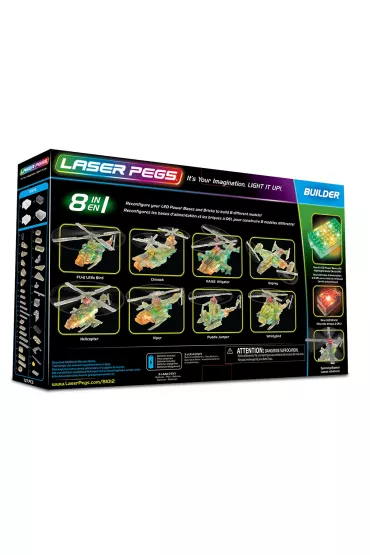 Klocki. Laser Pegs. Helicopter 8 w 1