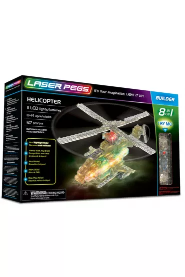 Klocki. Laser Pegs. Helicopter 8 w 1