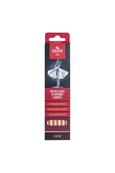 Koh-I-Noor Zestaw Gioconda Pastele suche w drewnie szaro�ci 8820GR 6 szt.