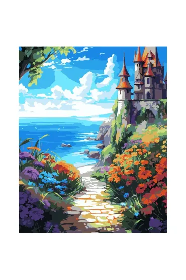 Koh-I-Noor Malowanie po numerach - Zamek nad morzem 40x50cm