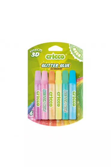 Cricco Klej brokatowy 3D neon 6x10g