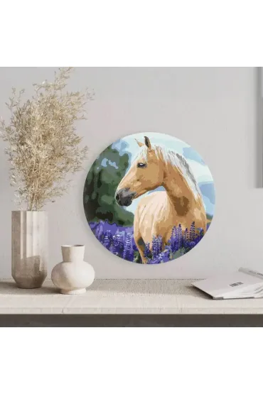 Twoje Hobby Malowanie po numerach okr�g�e - Ko� w lawendzie 40cm