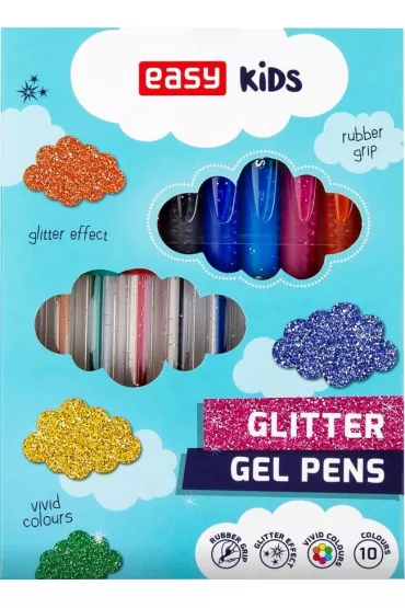 Easy Stationery �elopis brokatowy turkusowy 10 szt.