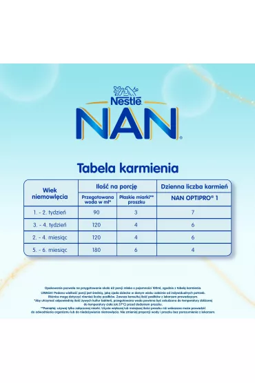 Nestle Nan Optipro 1 Mleko pocz�tkowe dla niemowl�t od urodzenia 650 g