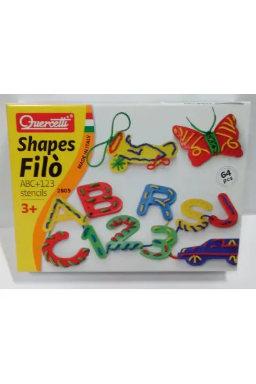 Wyszywanka kszta�ty Filo ABC + 123 64 el. * Quercetti