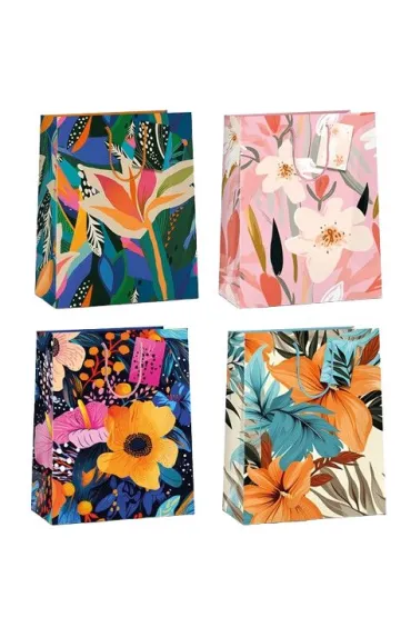 Pan Dragon Torebka ozdobna du�a A4 kwiaty, 26x32x12cm mix wzor�w, 002-flower11