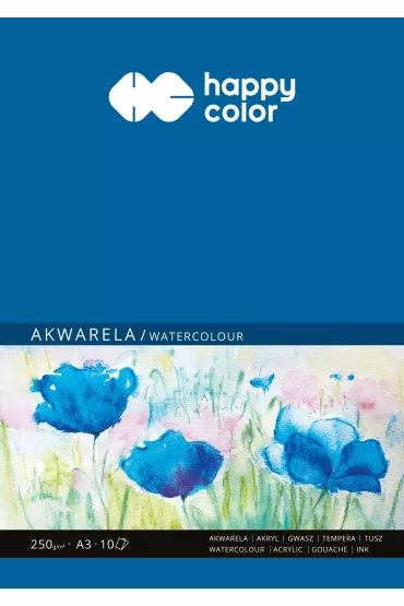 Happy Color Blok akwarelowy ART, bia�y, A3, 250g, 10 arkuszy 250 g 10 kartek