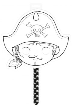 Maska kartonowa Graffy stick Pirat