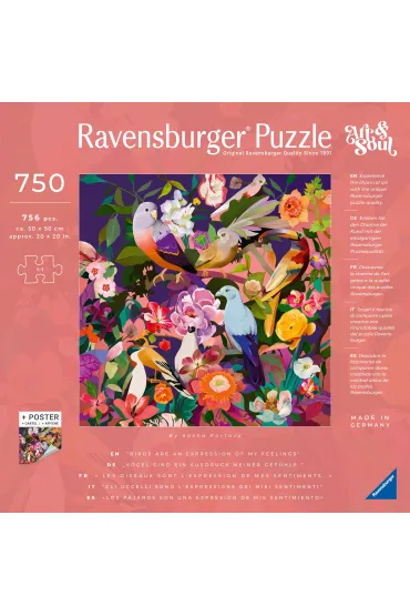 Puzzle 750 el. Art&Soul Ptaki Ravensburger