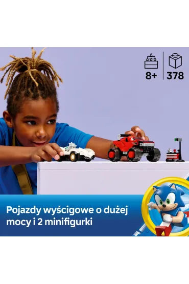 LEGO Sonic the Hedgehog Silver w samochodzie kontra Knuckles w monster trucku 77118
