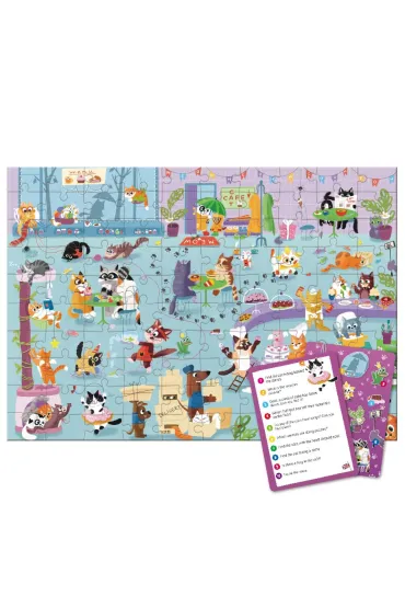 Puzzle 100 Look&Find Kocie kafejka Dodo