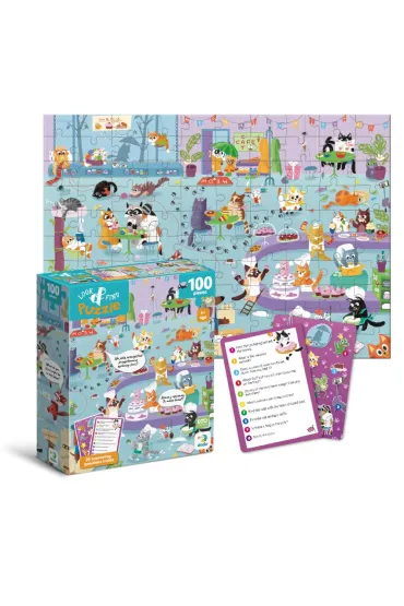 Puzzle 100 Look&Find Kocie kafejka Dodo