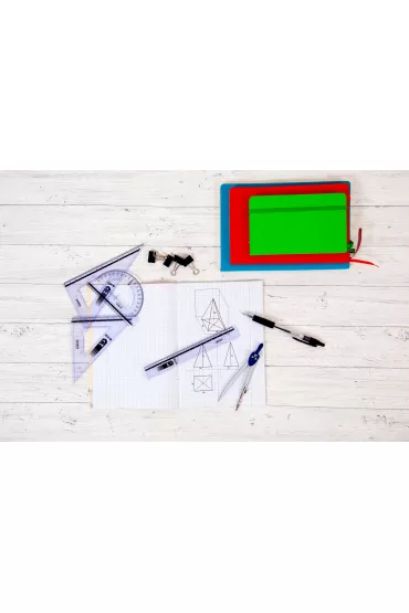 MemoBe Cyrkiel szkolny w kasecie + grafity