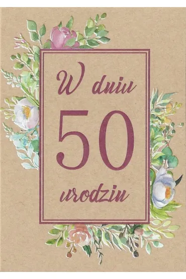 Trend Kartka okoliczno�ciowa Urodziny 50