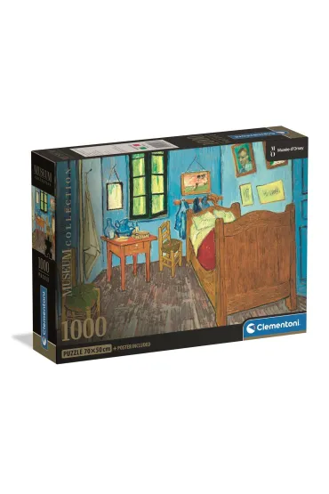 Puzzle 1000 el. Museum Van Gogh: Bedroom In Arles Clementoni