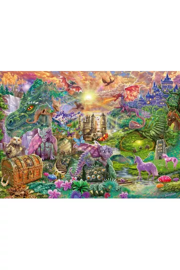 Puzzle 1000 el. Zaczarowana kraina smok�w Schmidt - Steve  Sundram