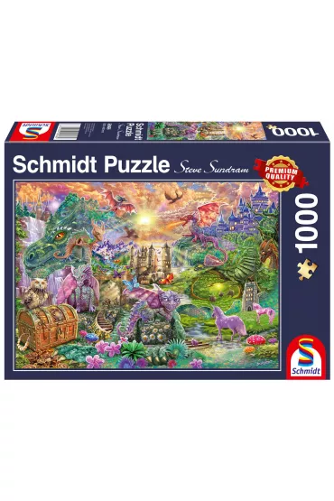Puzzle 1000 el. Zaczarowana kraina smok�w Schmidt - Steve  Sundram