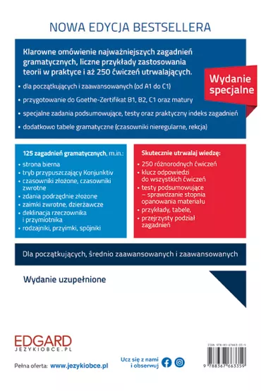 Wielka gramatyka j�zyka niemieckiego z �wiczeniami. Poziom A1-C2 - Eliza Chabros, Jaros�aw Grzywacz