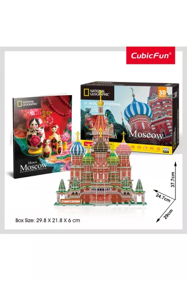 Puzzle 3D 222 el. Sob�r �wi�tego Bazyla Cubic Fun