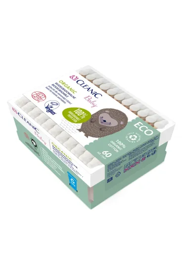 Cleanic Baby Patyczki higieniczne do uszu dla niemowl�t Organic 60 szt.