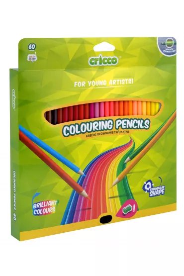 Cricco Kredki tr�jk�tne z temper�wk� 60 szt.