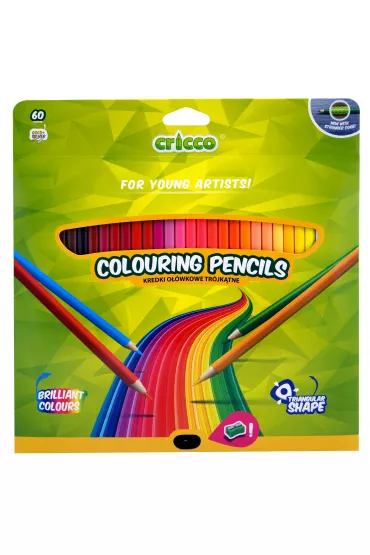 Cricco Kredki tr�jk�tne z temper�wk� 60 szt.