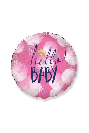 Flexmetal Balon foliowy Hello Baby Girl 46cm