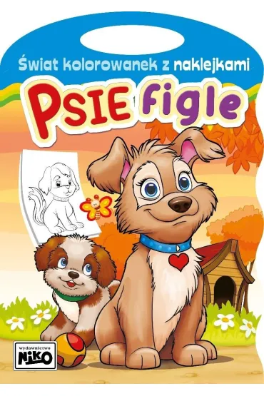 Psie figle. �wiat kolorowanek z naklejkami - Artur Rajch