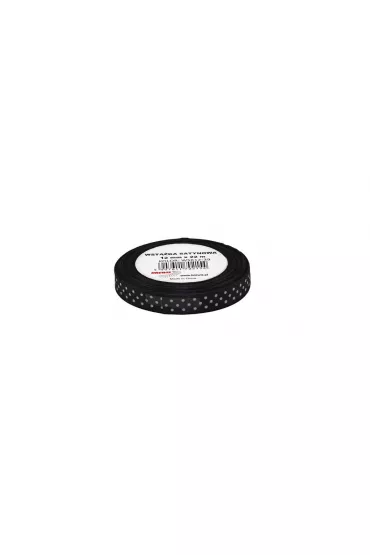 Wst��ka satynowa w kropki 12mm x 22m