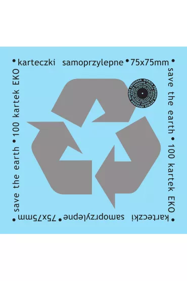 Ziemia Obiecana Karteczki samoprzylepne eko b��kitne 75x75 mm 100 kartek