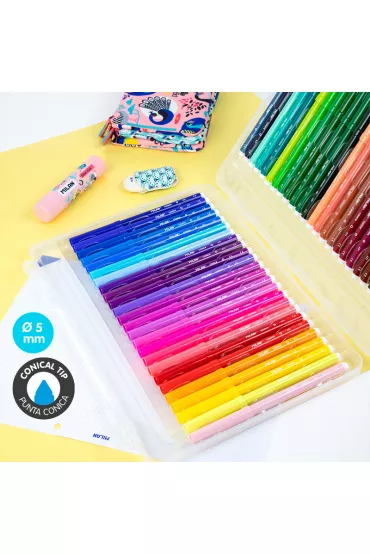 Milan Flamastry Peacock w plastikowej walizce 50 szt.