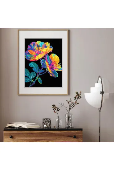 Diamond Dotz Haft diamentowy - Adults Flocked Neon Floral 35.5x45.7cm