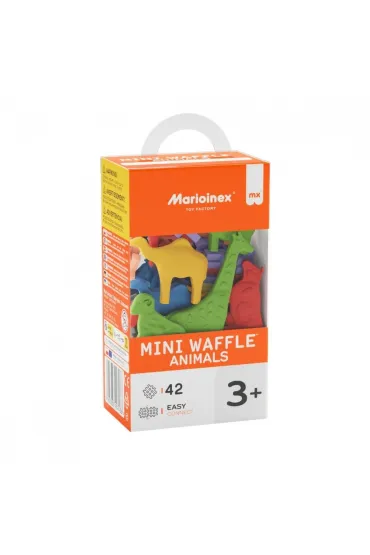 Puzzle Mini Waffle 42 el. Zwierz�ta Marioinex