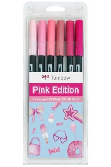 Tombow Markery dwustronne 6 kolor�w