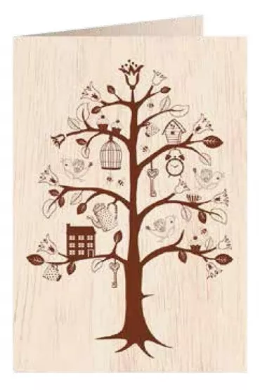 Cozywood Karnet drewniany C6 + koperta Drzewo �ycia