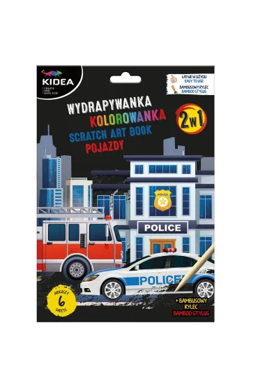 Wydrapywanka z kolorowank� 2w1 Pojazdy