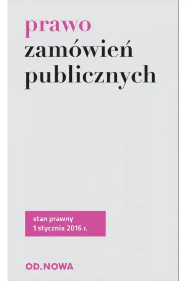 Prawo zam�wie� publicznych 01.01.16
