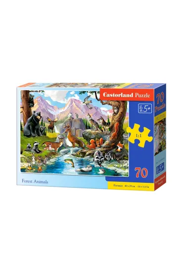 Puzzle 70 el. Zwierz�ta le�ne Castorland