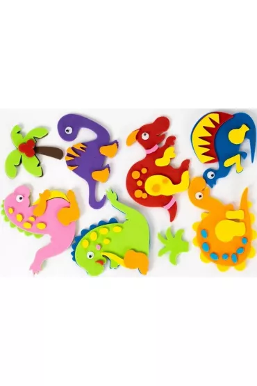 Fandy Naklejki piankowe 3D Dinozaury 3 cm