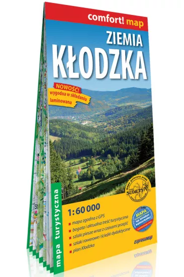 ZIEMIA K�ODZKA MAPA TURYSTYCZNA 1:60 000 laminat 2018