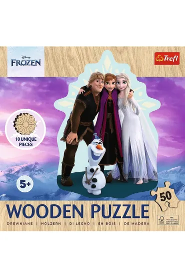 Puzzle drewniane 50 el. Ulubiona Kraina Lodu Trefl