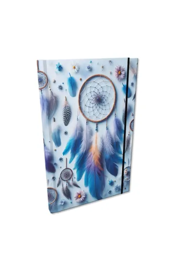 EV-Corp Notes A5 z gumk� Soft Touch �apacze Sn�w Blue kratka