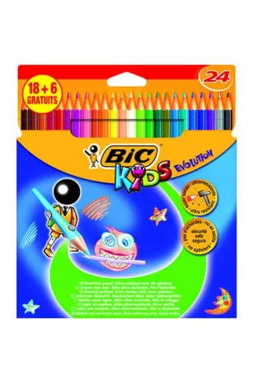 Bic Kredki o��wkowe Kids Evolution ECOlutions 24 szt.