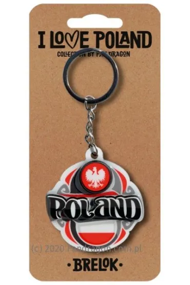 Brelok I love Poland Pozna�