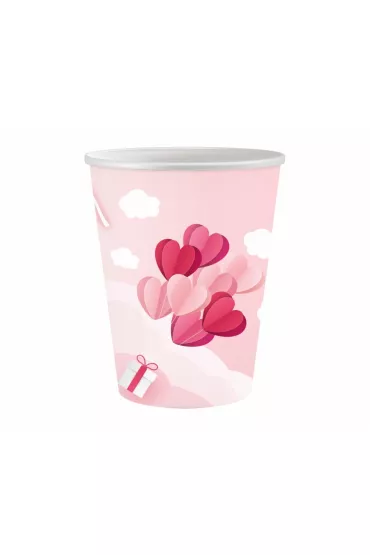 Godan Kubeczki papierowe Love 250ml 6 szt.
