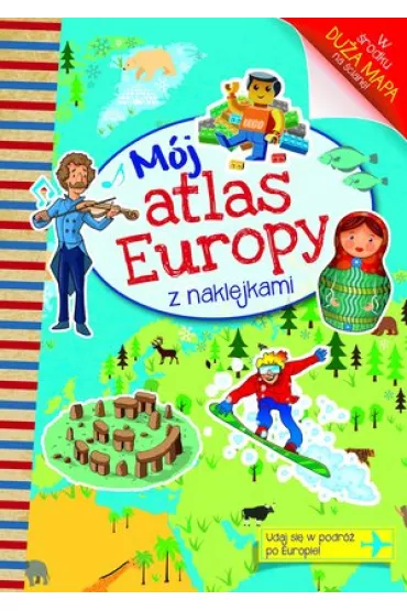 M�j atlas Europy z naklejkami