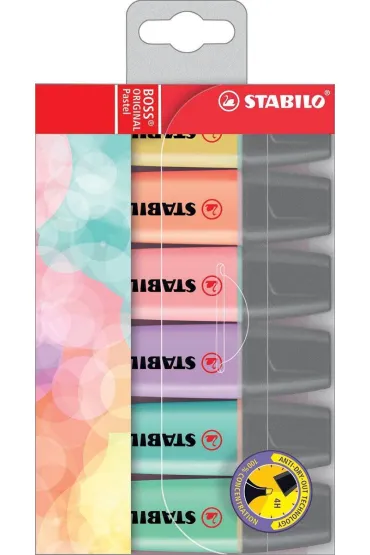 Stabilo Zakre�lacz Boss pastel etui 6 szt.