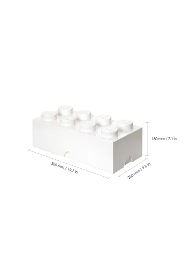 Pojemnik klocek LEGO Brick 8 Bia�y